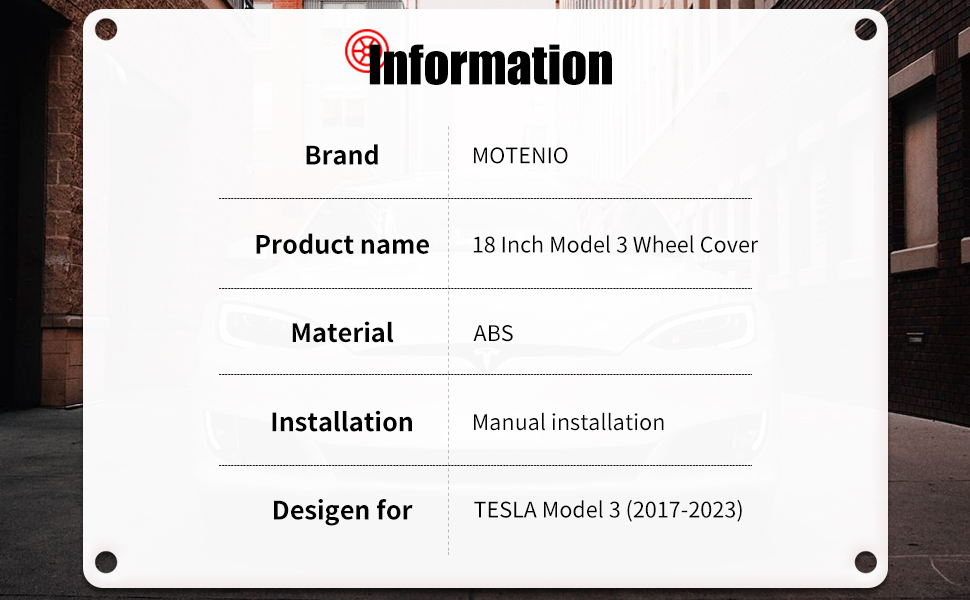 18-Inch Wheel Covers for Tesla Model 3