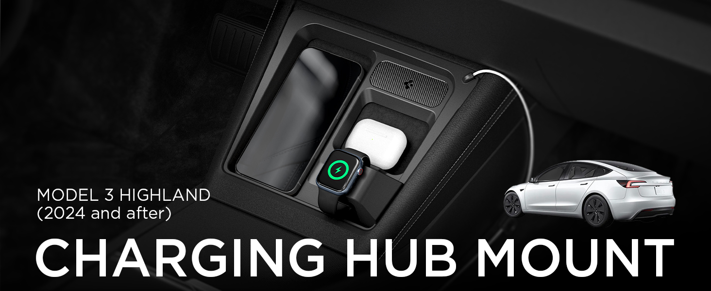 3-in-1 Charging Organizer Mount for Tesla Model 3/Y