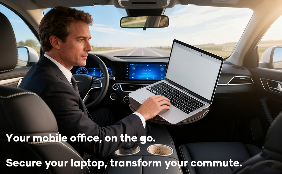 360° Rotating Car Tray Table for Laptop and Meals