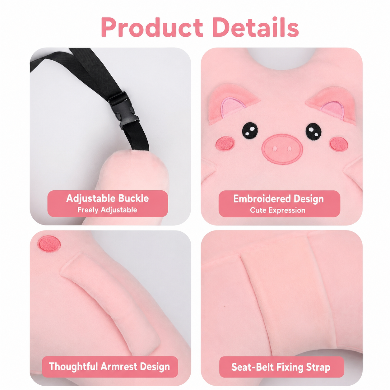 Kids Car Travel Pillow Head Support