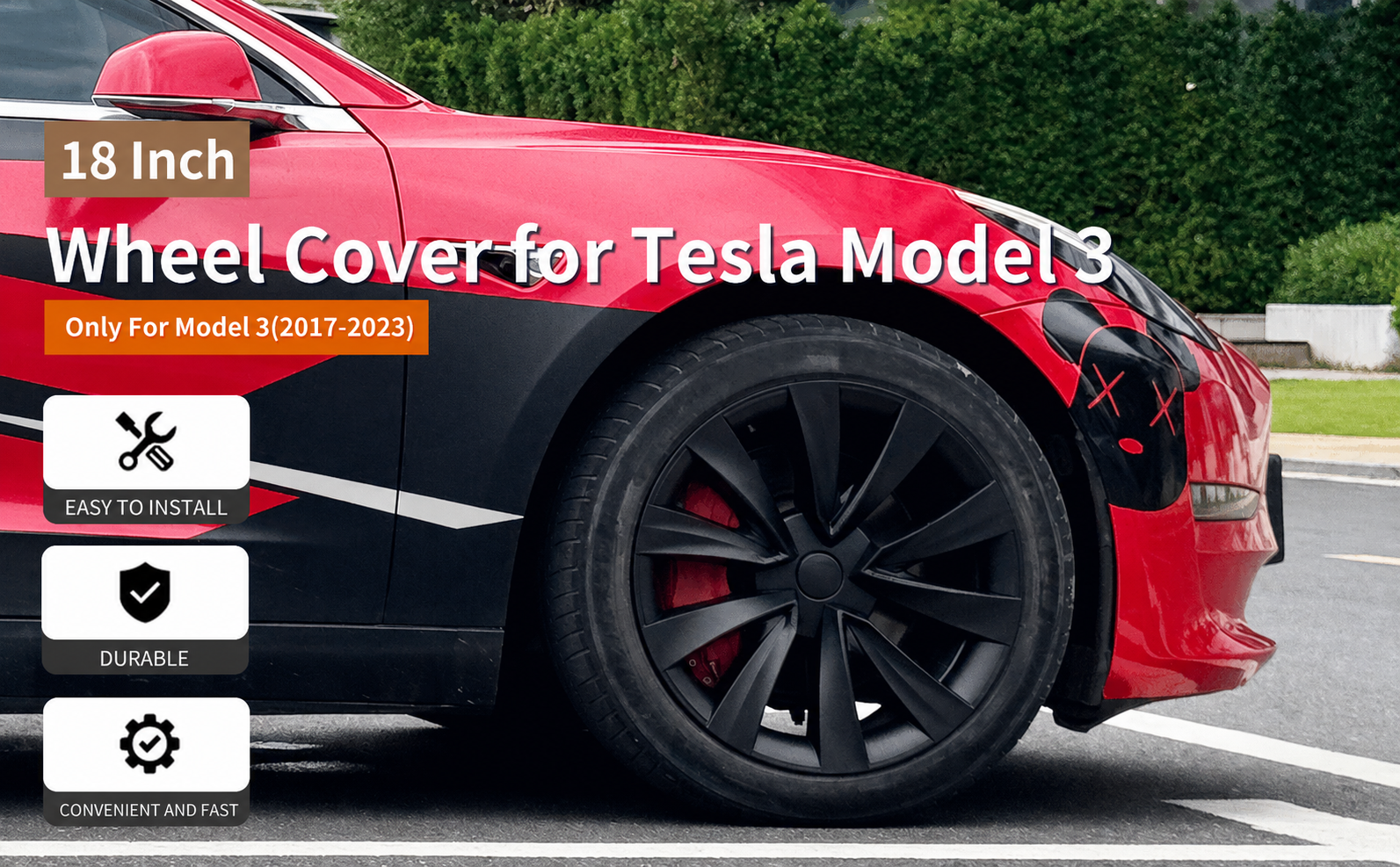 18-Inch Wheel Covers for Tesla Model 3