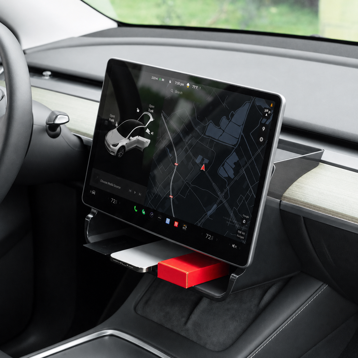 Multifunctional Center Console Storage Box & Screen Organizer — Custom Accessory for Tesla Model 3/Y