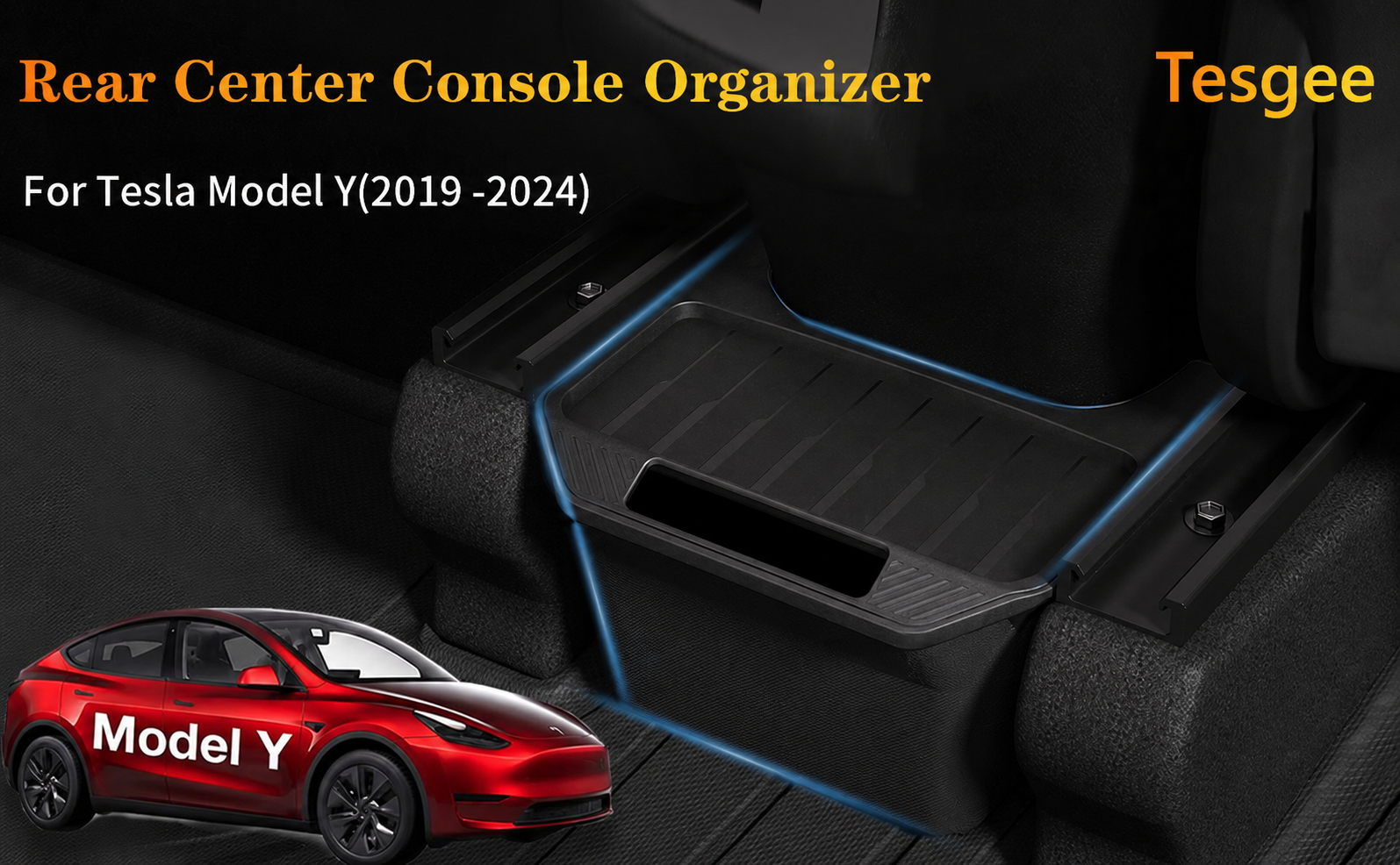 Rear Center Console Trash Bin for Tesla Model Y