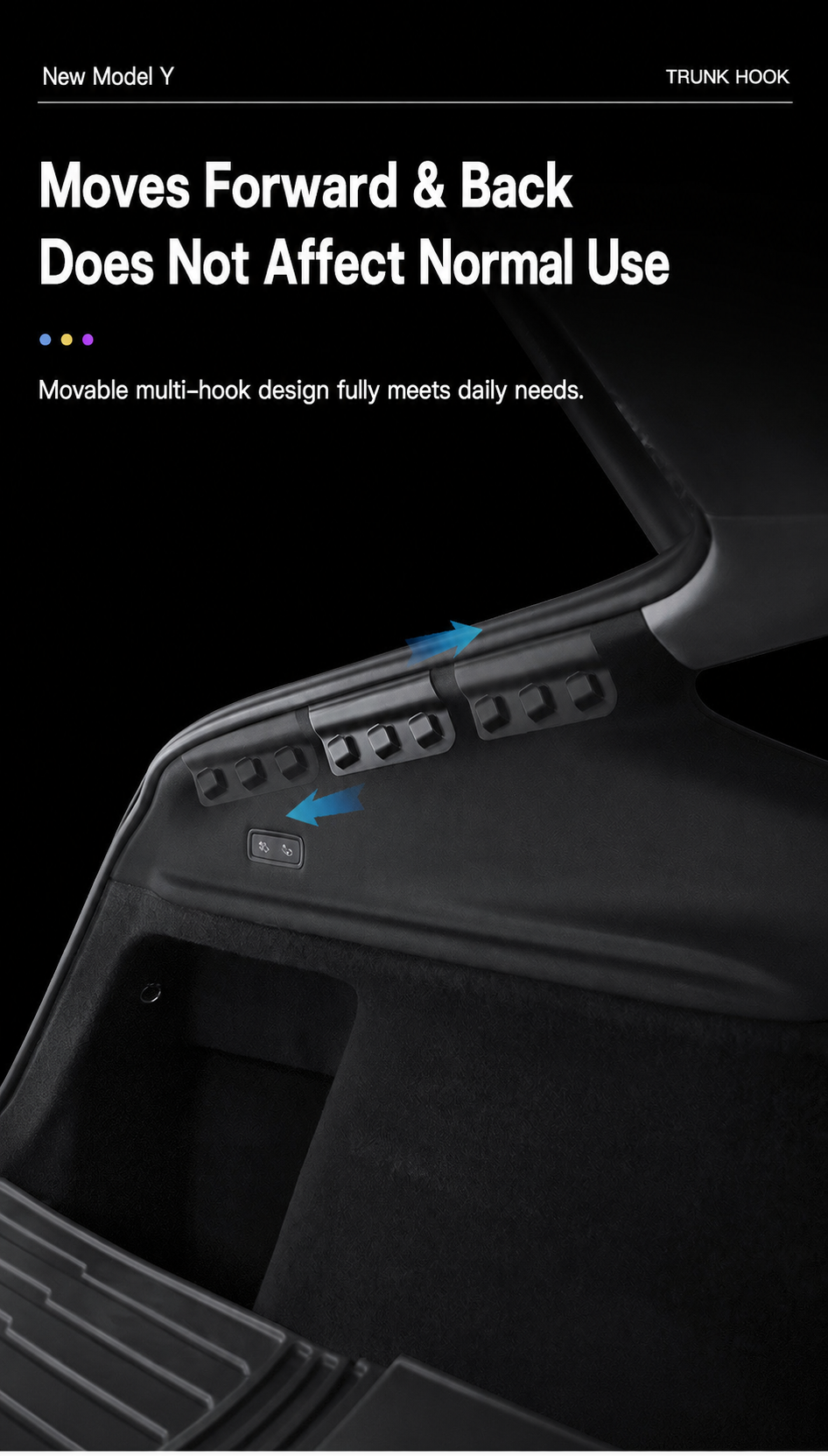 Rear Trunk Hooks for Tesla Model 3/Y