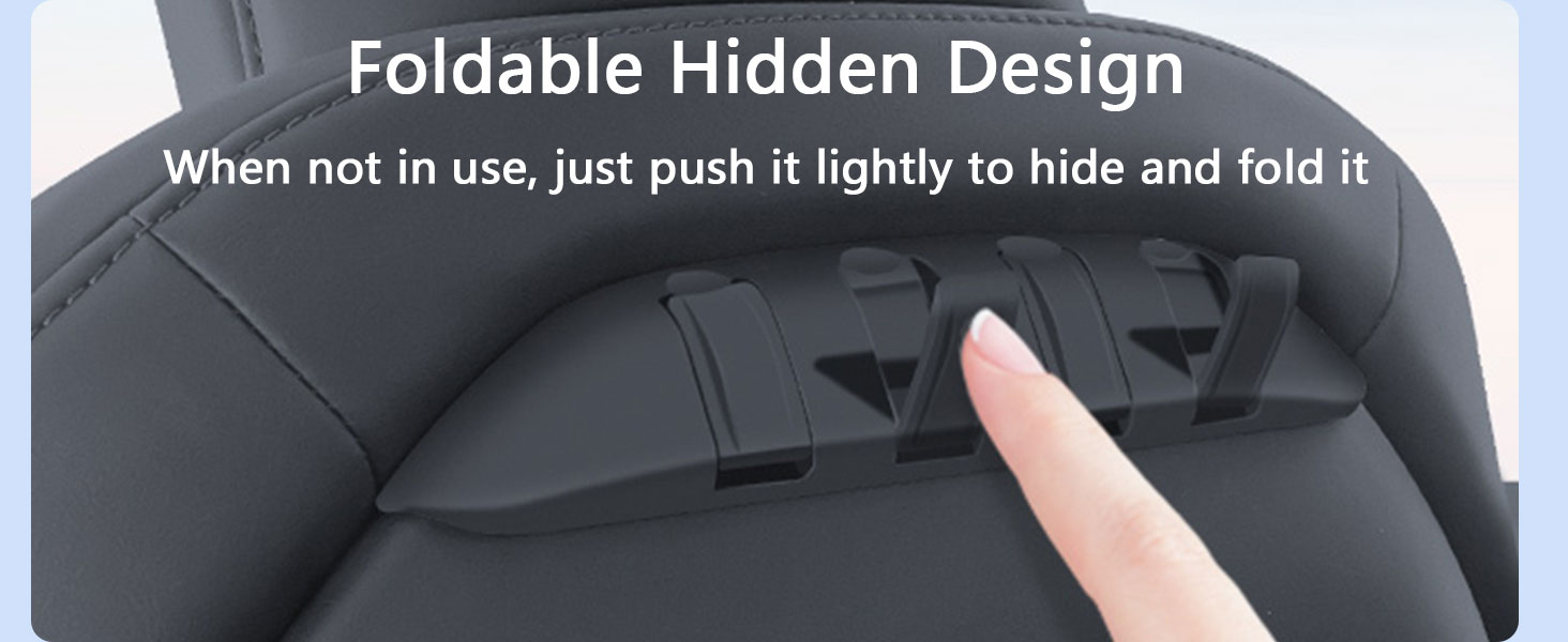 2 Pack Car Seat Back Hooks For Tesla Model Y/3/S/X