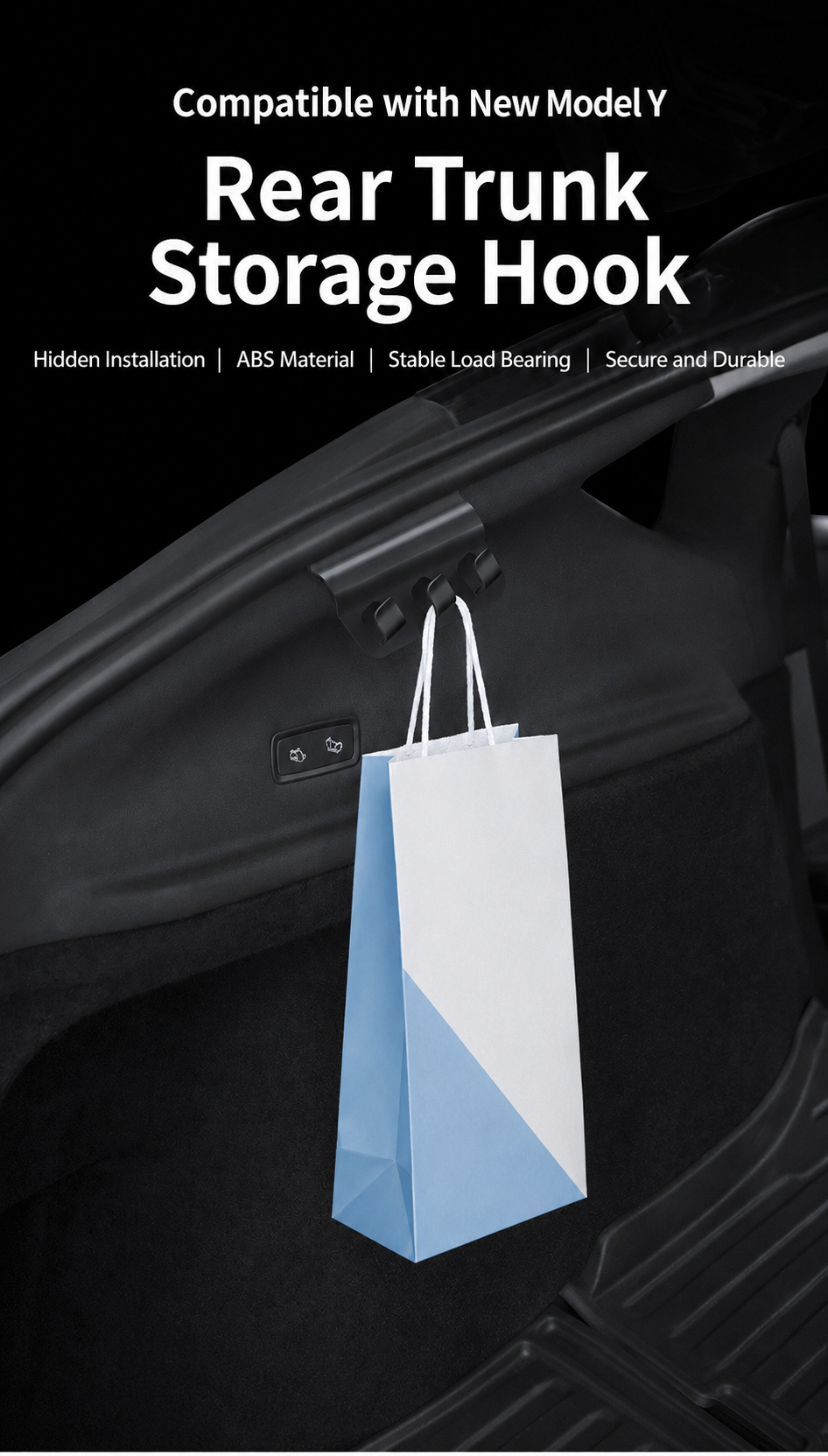 Rear Trunk Hooks for Tesla Model 3/Y