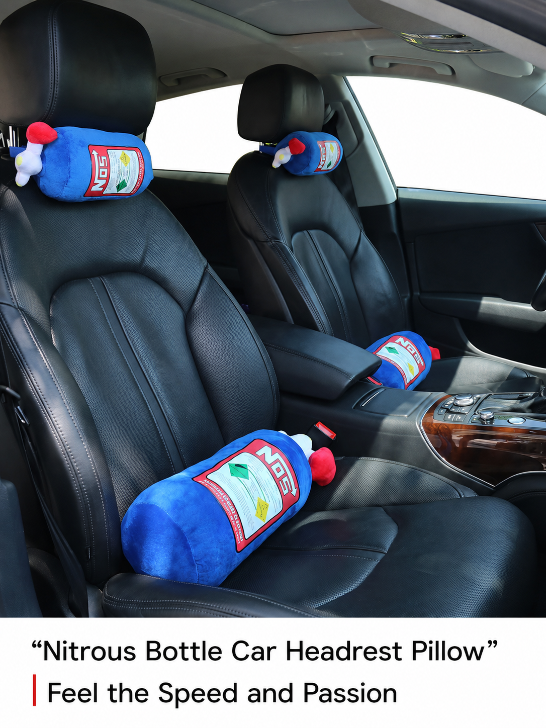 Car Headrest & Neck Support Pillow, Nitrogen Cylinder-Style Throw Pillow, Car Aromatherapy Diffuser, Lumbar Support Cushion