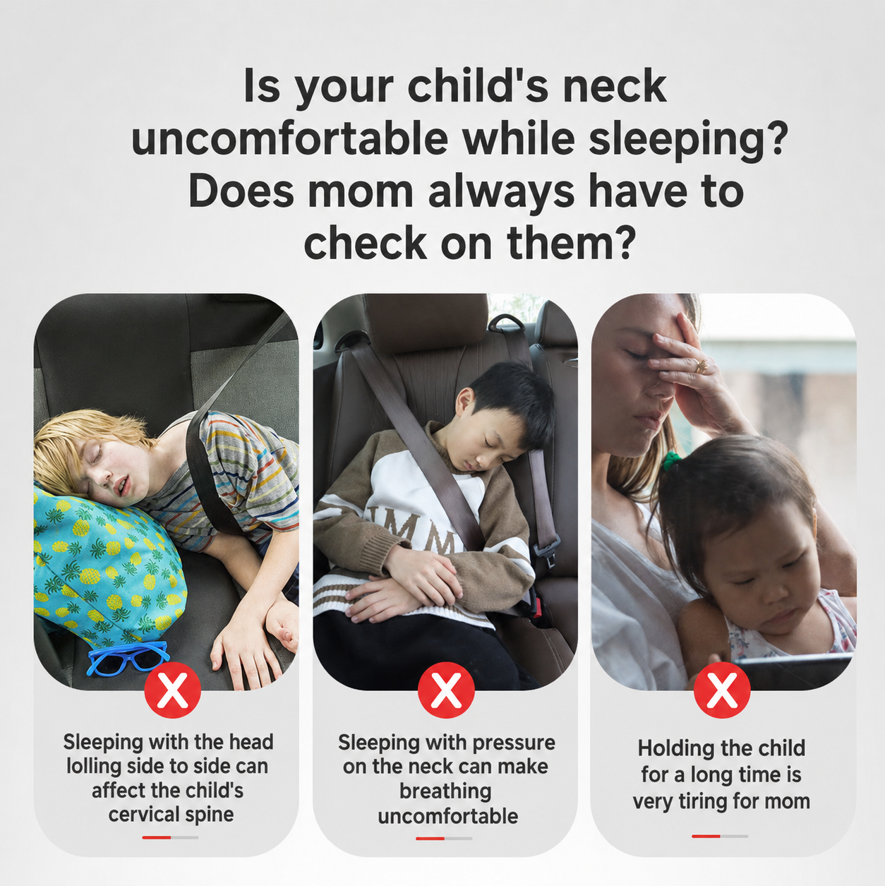 Kids Car Travel Pillow Head Support