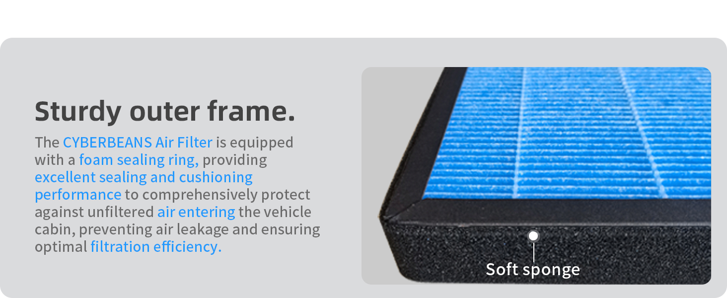 Activated Carbon Cabin Air Filter Set for Tesla Model 3/Y