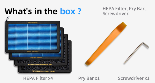 Activated Carbon Cabin Air Filter Set for Tesla Model 3/Y
