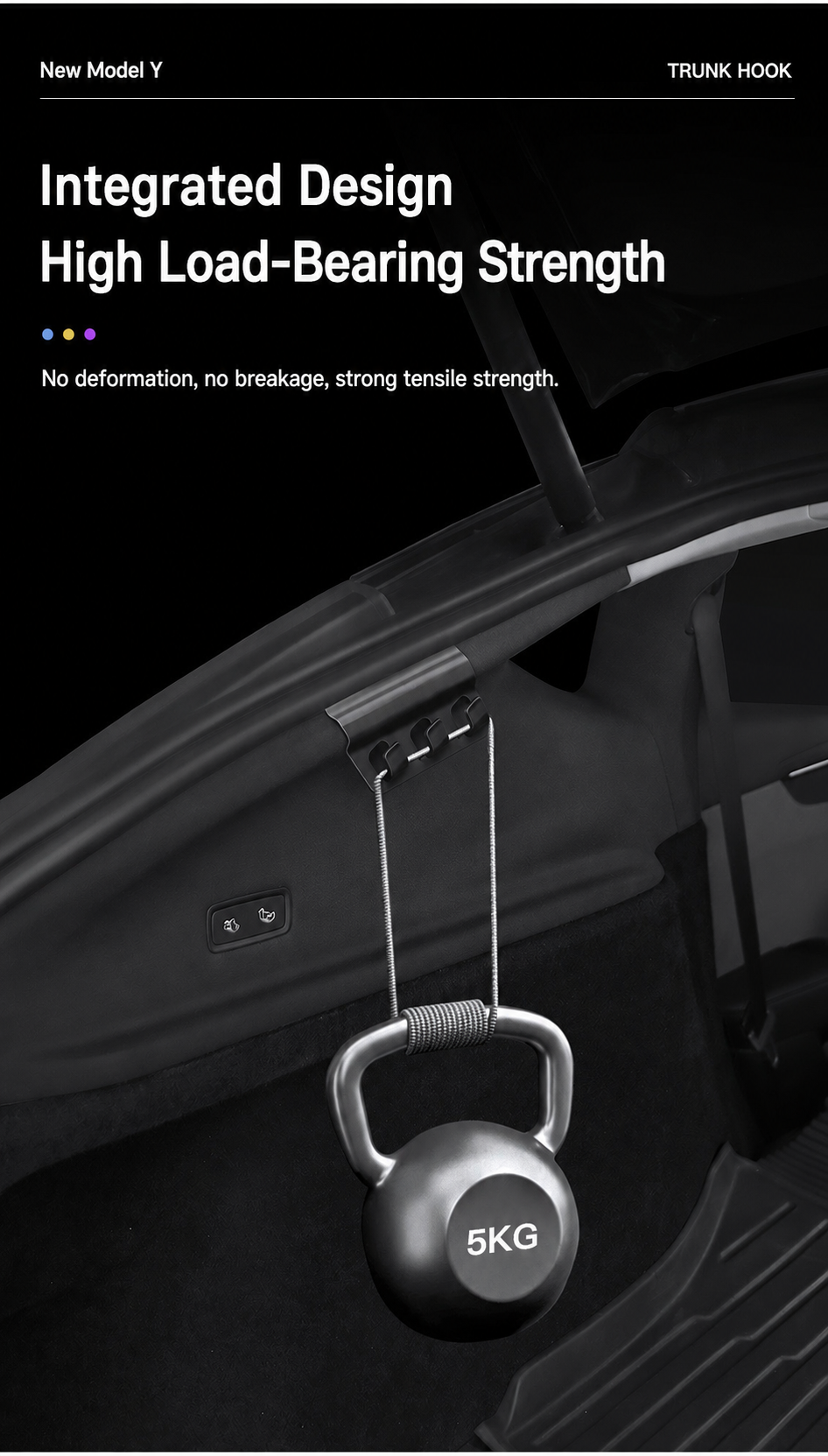 Rear Trunk Hooks for Tesla Model 3/Y