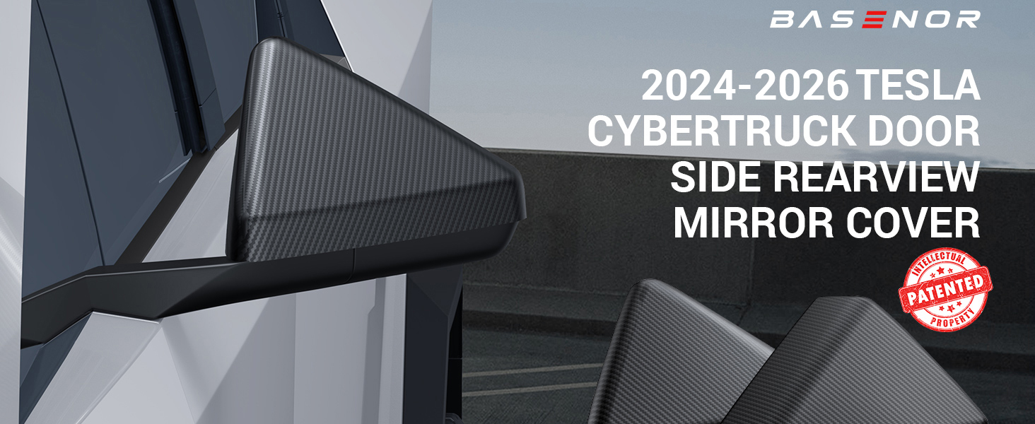 Carbon Fiber Side Mirror Covers for Tesla Cybertruck