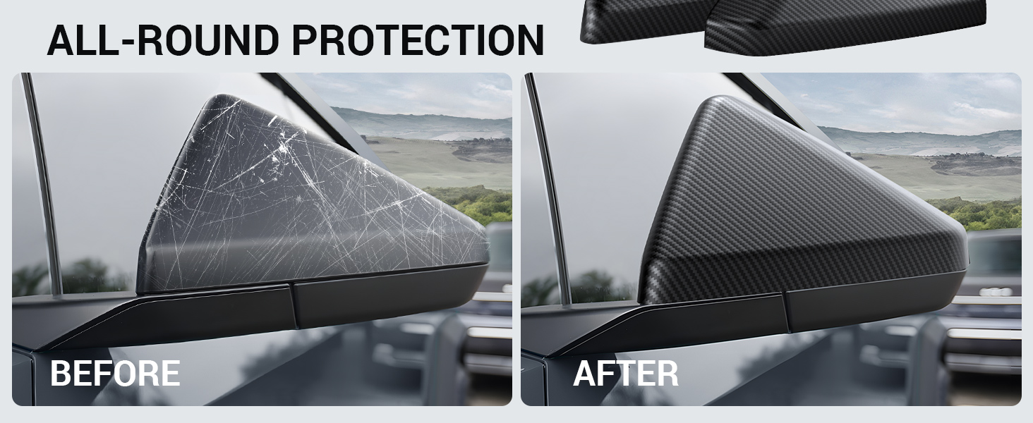Carbon Fiber Side Mirror Covers for Tesla Cybertruck