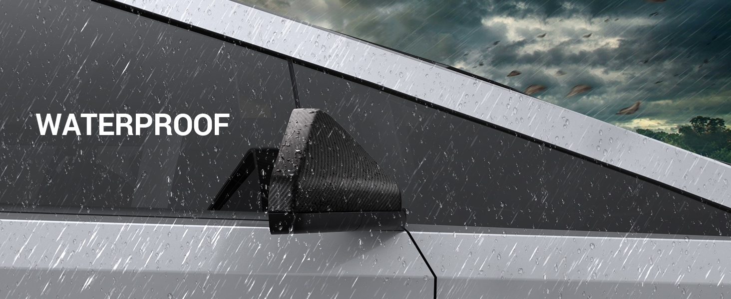 Carbon Fiber Side Mirror Covers for Tesla Cybertruck