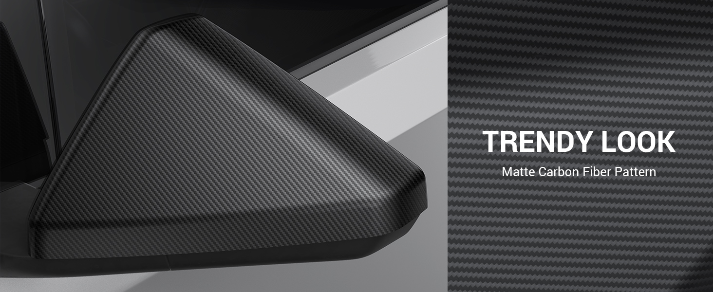 Carbon Fiber Side Mirror Covers for Tesla Cybertruck