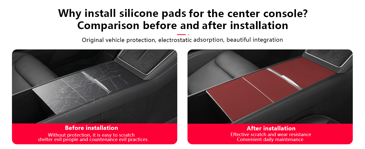 Center Console Silicone Wrap Kit for Tesla Model 3/Y