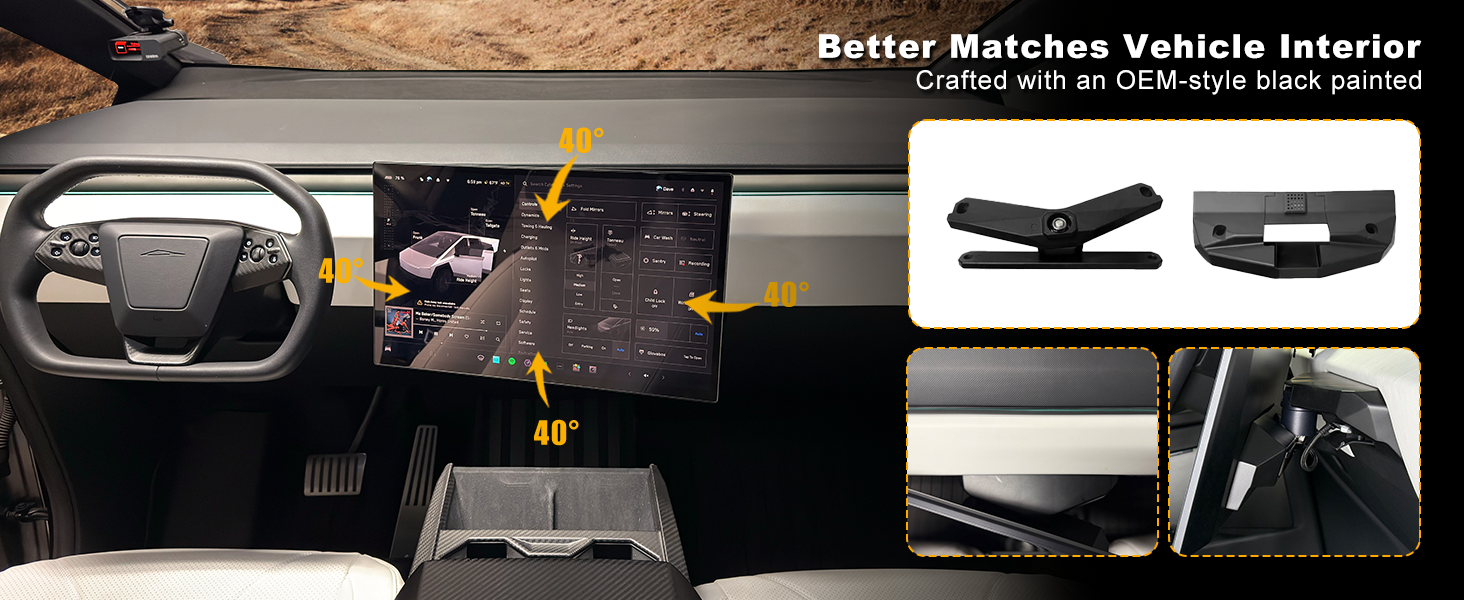 Center Screen Swivel Mount Kit for Tesla Cybertruck