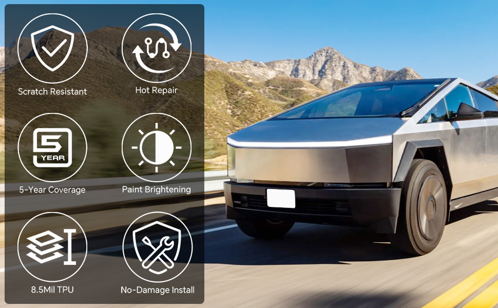Clear PPF Paint Protection Film Kit for Tesla Cybertruck