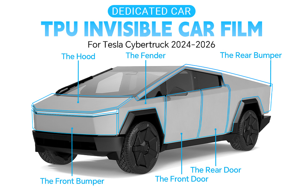 Clear PPF Paint Protection Film Kit for Tesla Cybertruck