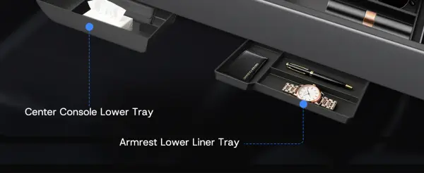 Center Console Organizer Tray 4pcs