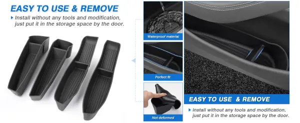 Set of 4 Car Door Organizer Tray