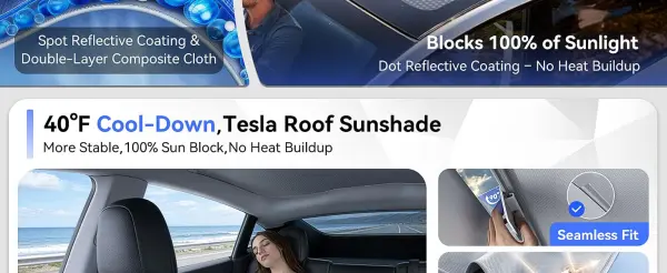 Roof Sunshade for Tesla