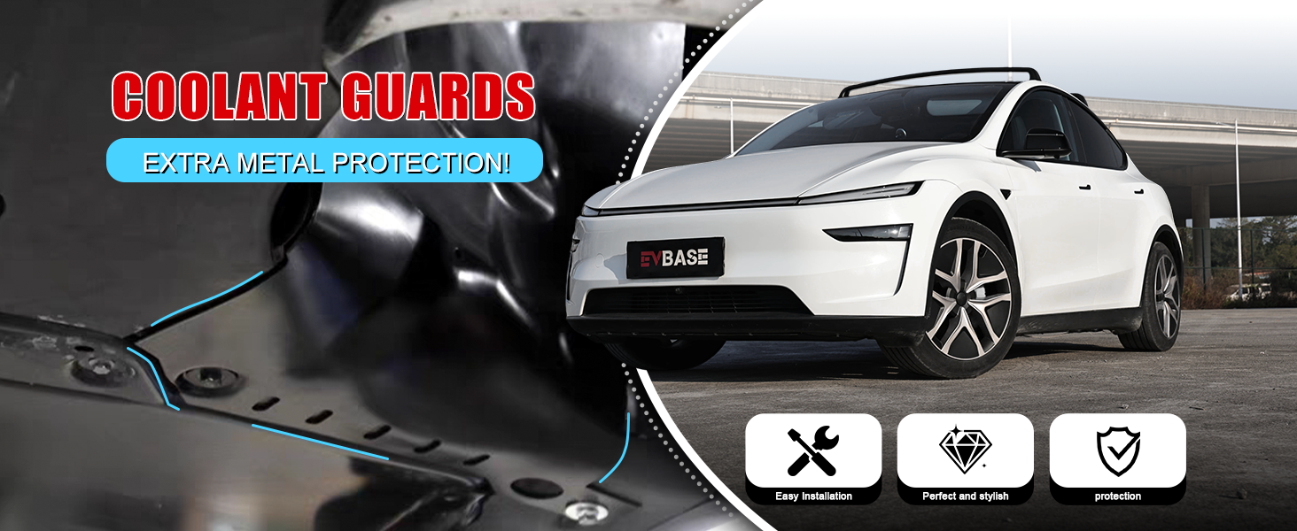 Coolant Line Skid Plate Guards for Tesla Model Y