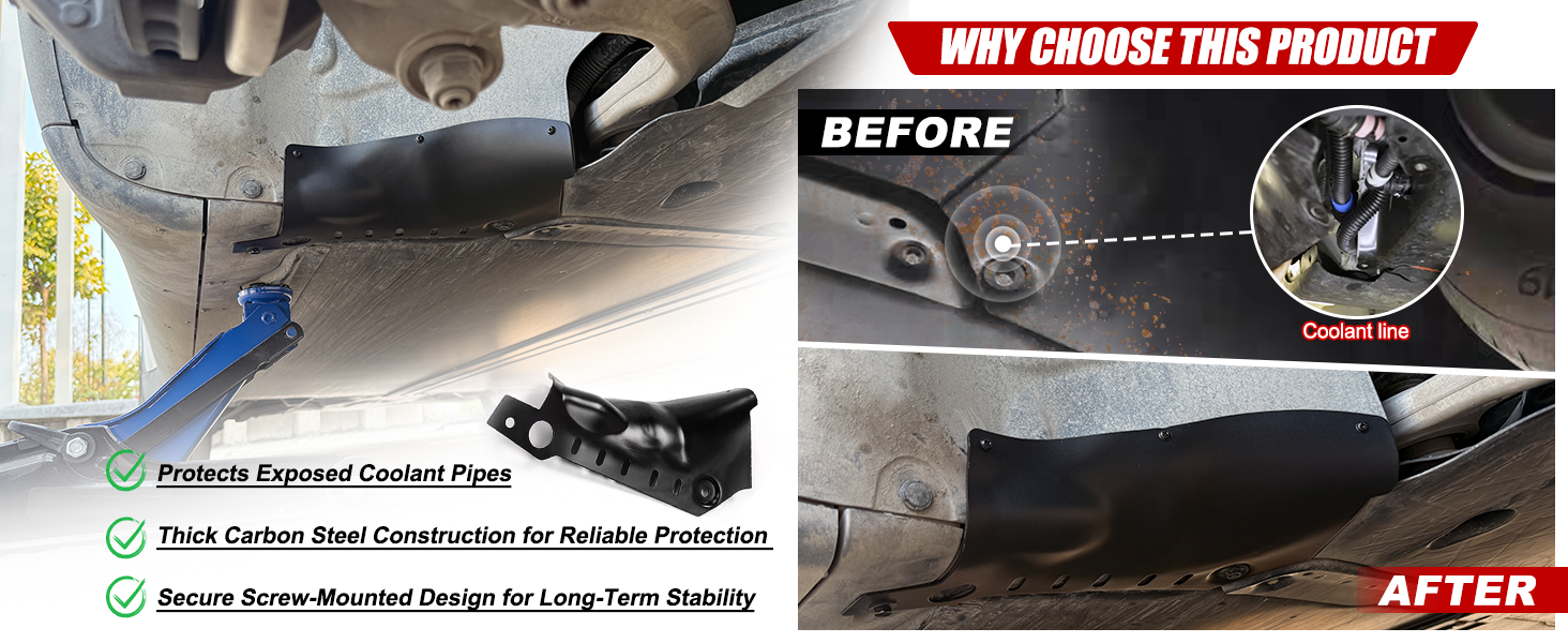 Coolant Line Skid Plate Guards for Tesla Model Y