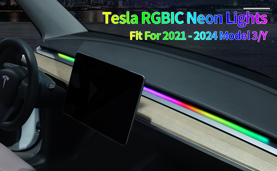 Dashboard RGB LED Light Strip for Tesla Model 3/Y