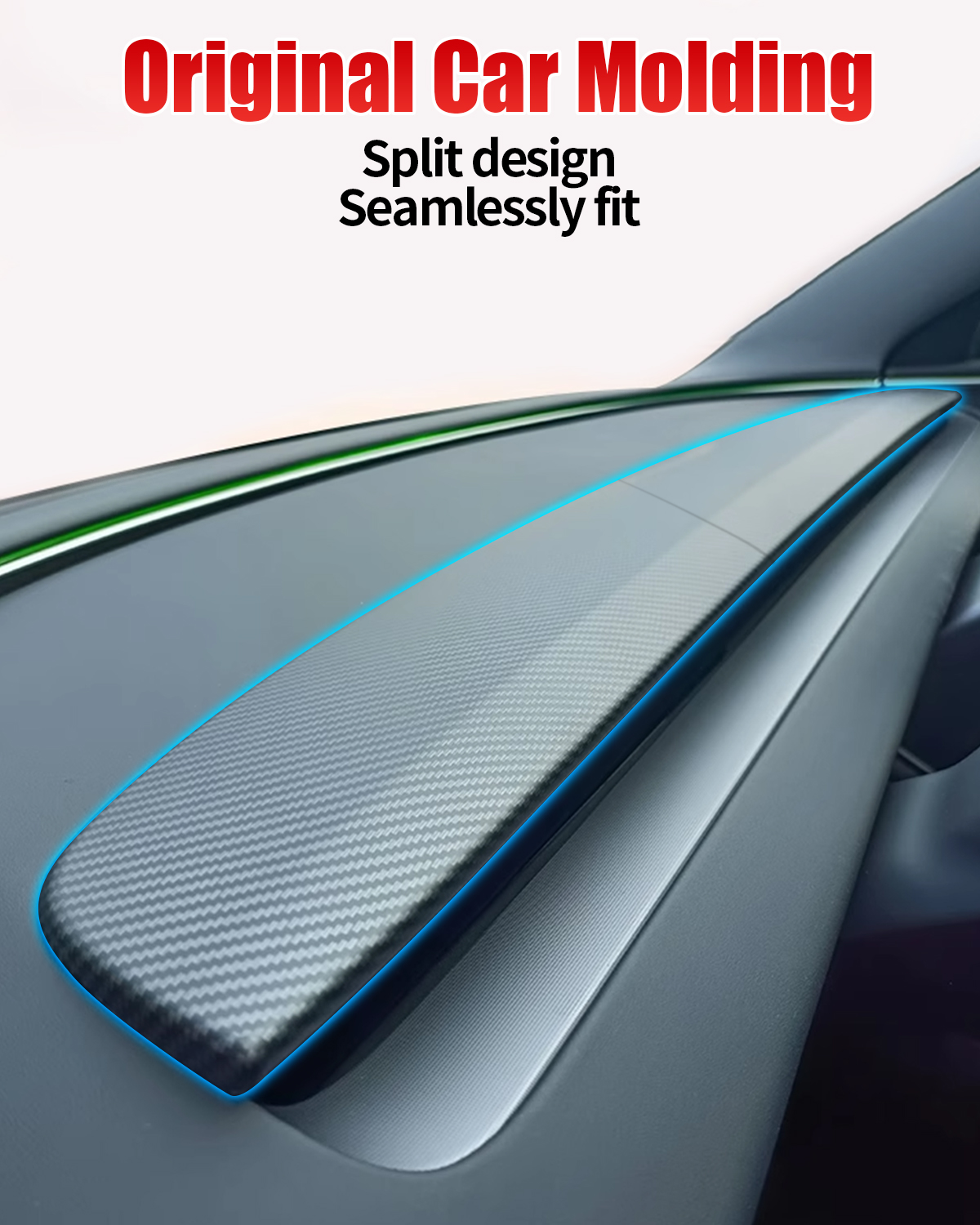 Dashboard Trim Cover for Tesla Model Y Juniper and Model 3 Highland