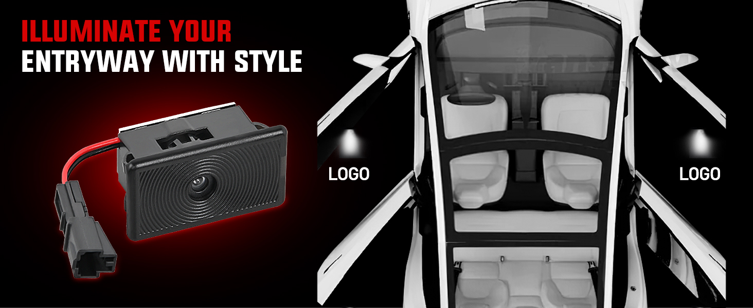 Door Projector Puddle Lights for Tesla Model 3/Y/S/X