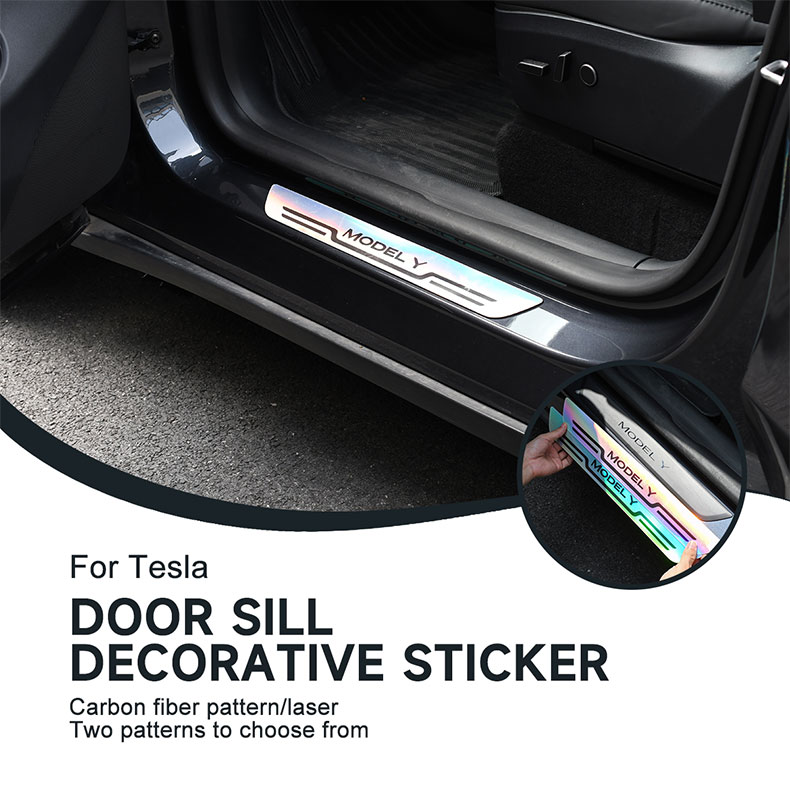 Door Sill Protector Stickers for Tesla Model 3/Y