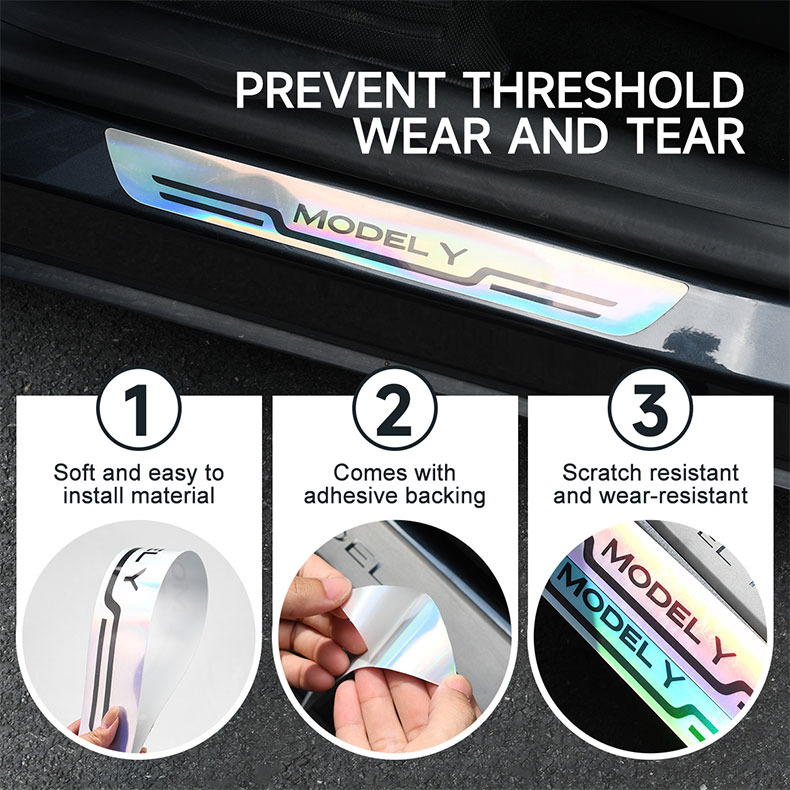 Door Sill Protector Stickers for Tesla Model 3/Y