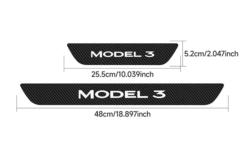 Door Sill Protector Stickers for Tesla Model 3/Y