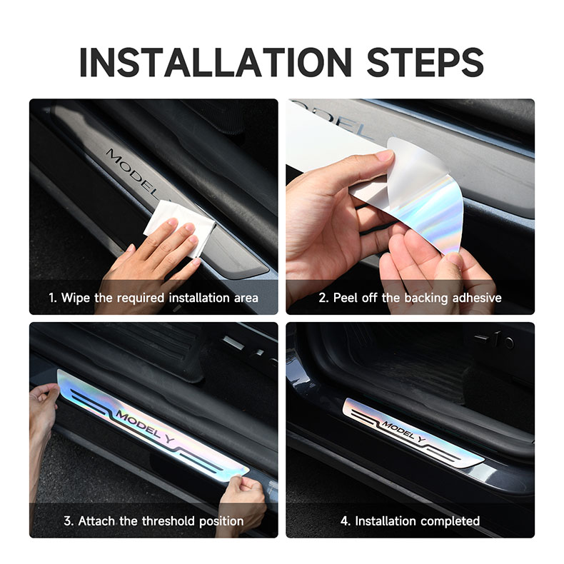 Door Sill Protector Stickers for Tesla Model 3/Y