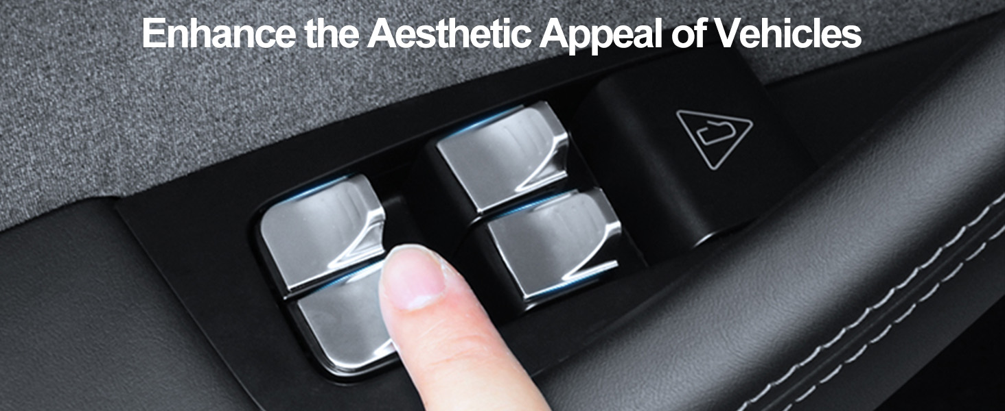 Door and Window Switch Trim Covers for Tesla Model Y Juniper and Model 3 Highland