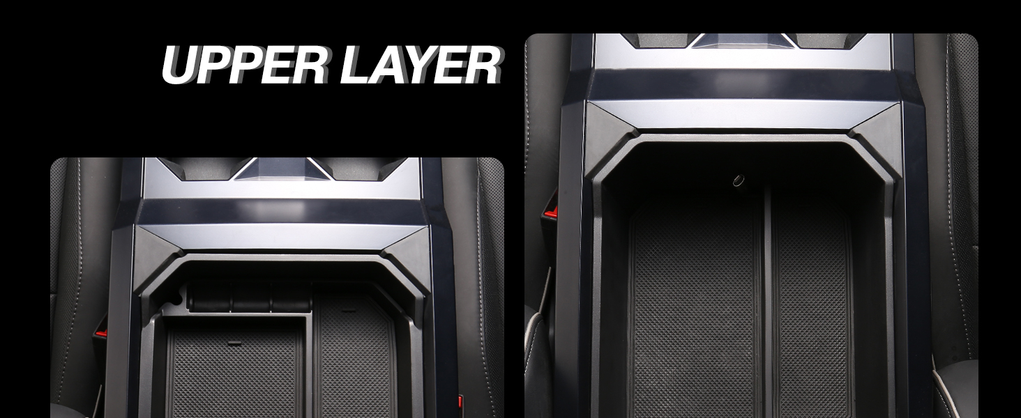 Double-Layer Center Console Organizer for Tesla Cybertruck