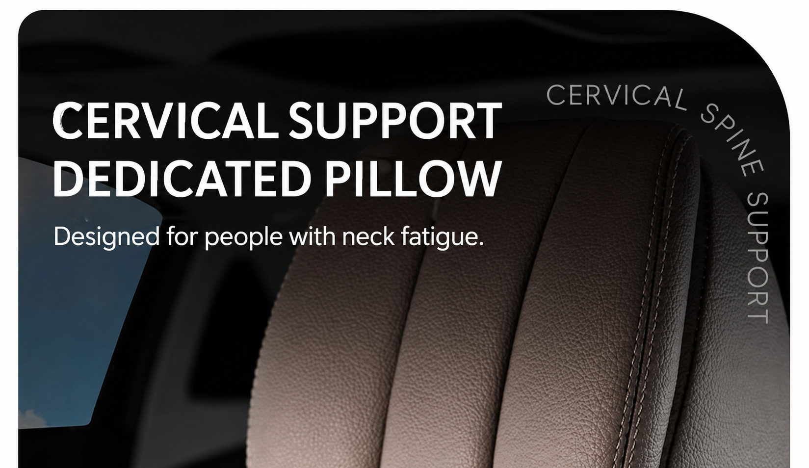 Car Headrest & Neck Support Pillow — Compatible with Tesla Model 3, Y, S, and X