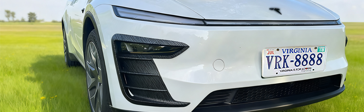 Front Fog Light Eyebrow Trim Covers for Tesla Model Y