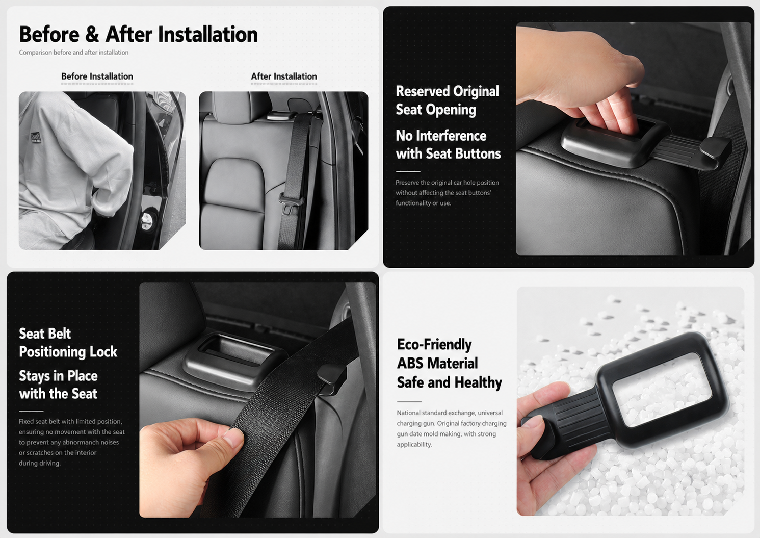 Rear Seat Belt Guides for 2020-2024 Tesla Model Y