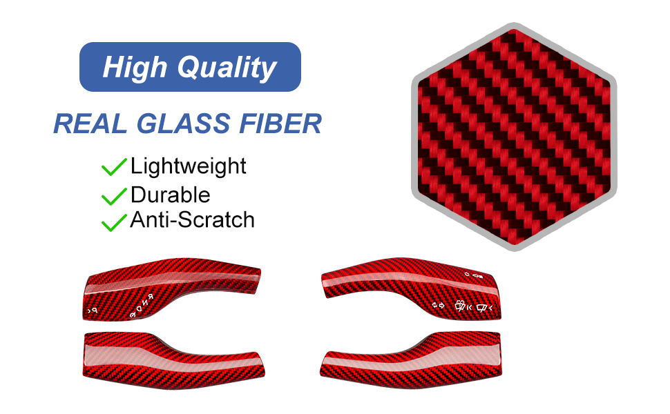Glass Fiber Steering Lever Cover for Tesla Model 3/Y