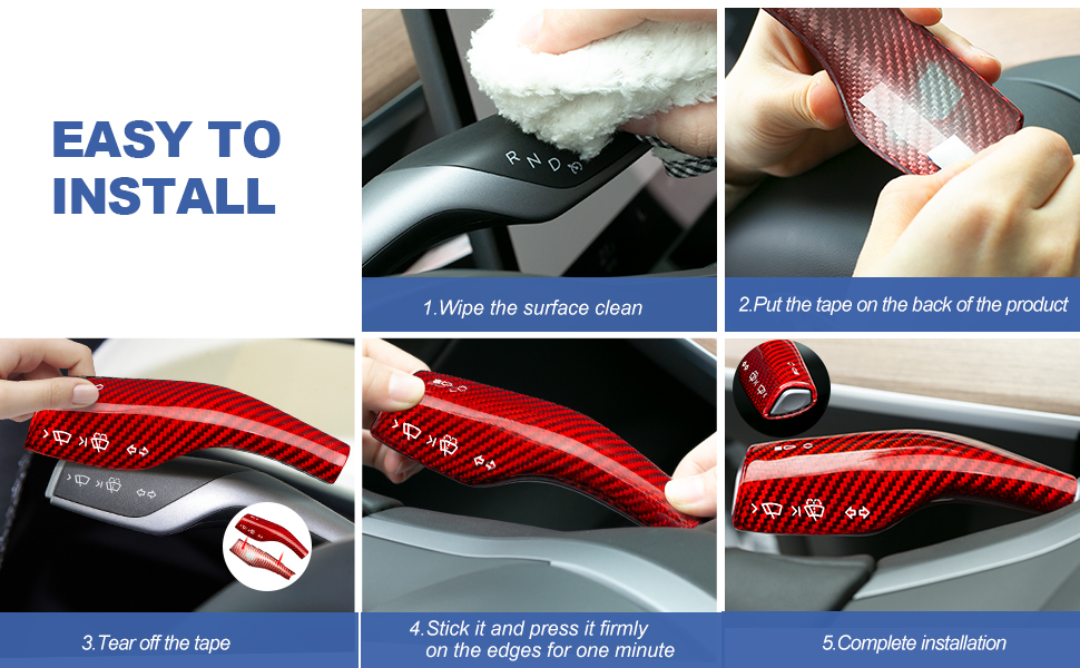 Glass Fiber Steering Lever Cover for Tesla Model 3/Y