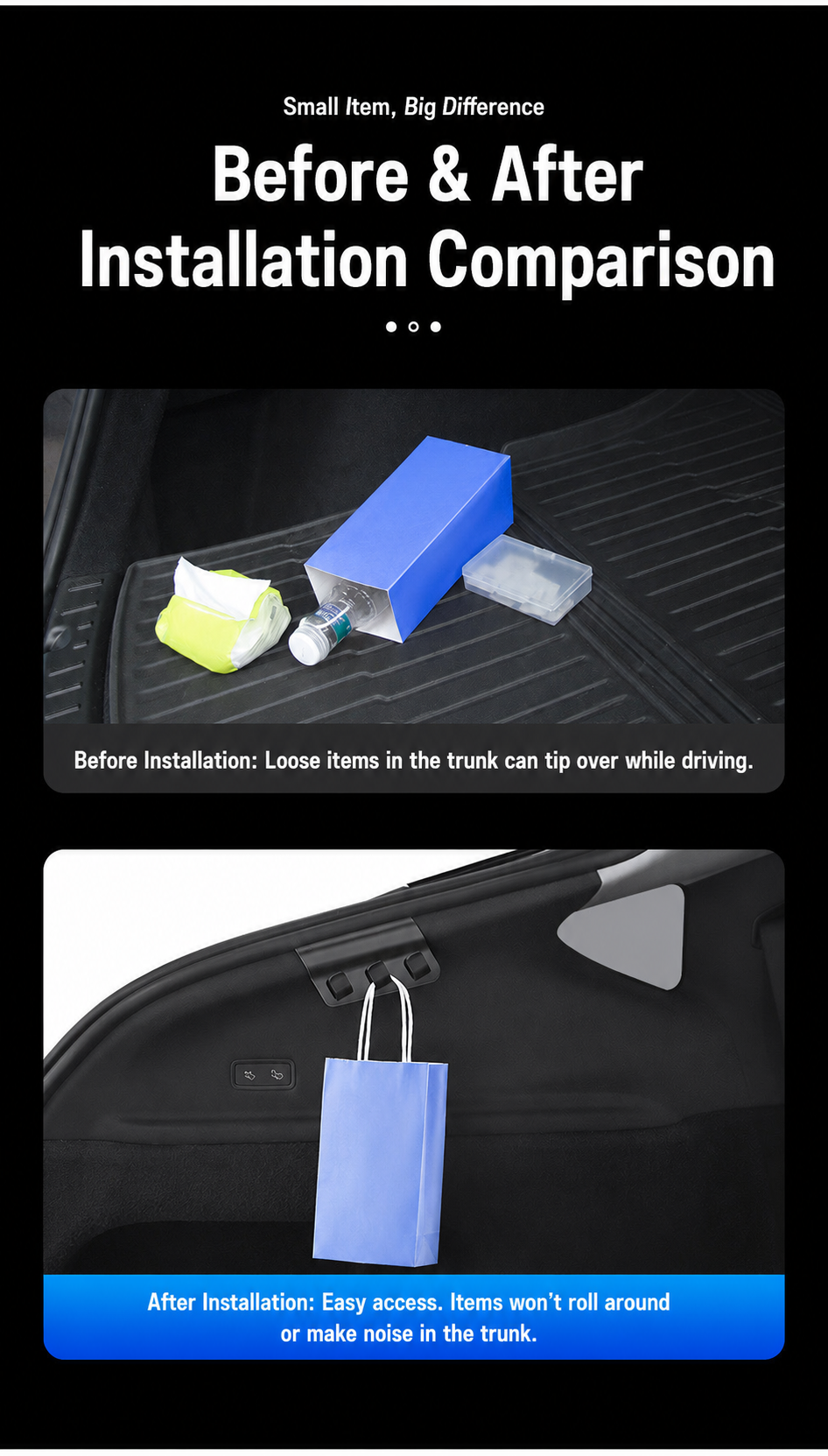 Rear Trunk Hooks for Tesla Model 3/Y