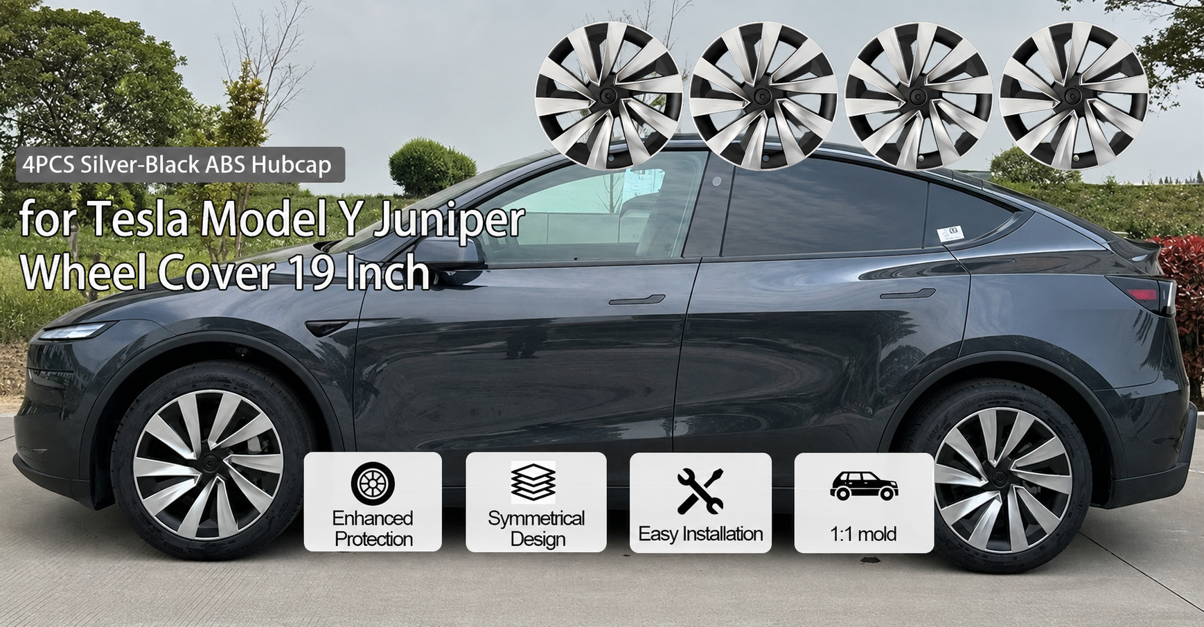 Wheel Covers for 2025+ Tesla Model Y Juniper