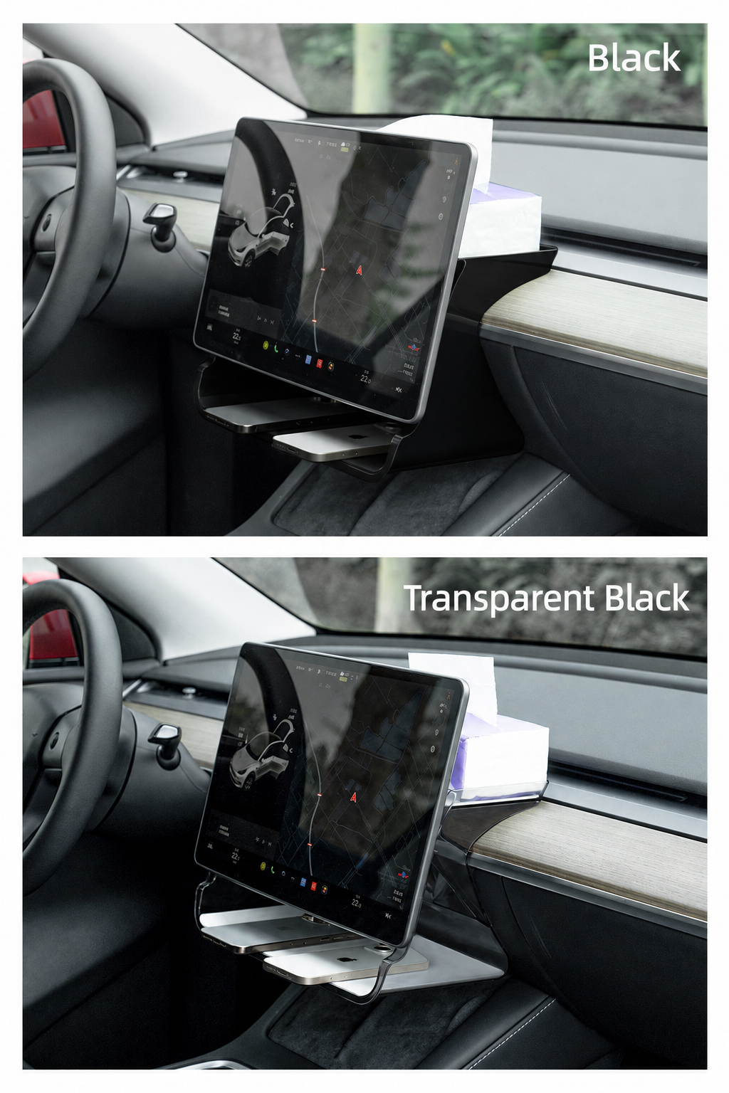 Multifunctional Center Console Storage Box & Screen Organizer — Custom Accessory for Tesla Model 3/Y