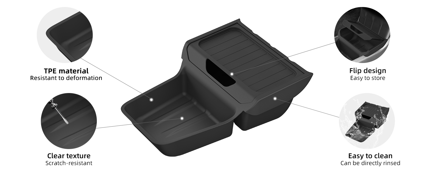 Lower Center Console Organizer for Tesla Model Y Juniper
