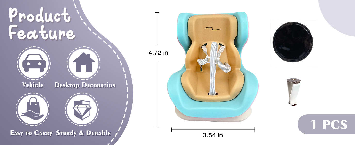 Mini Doll Car Seat Vent Clip