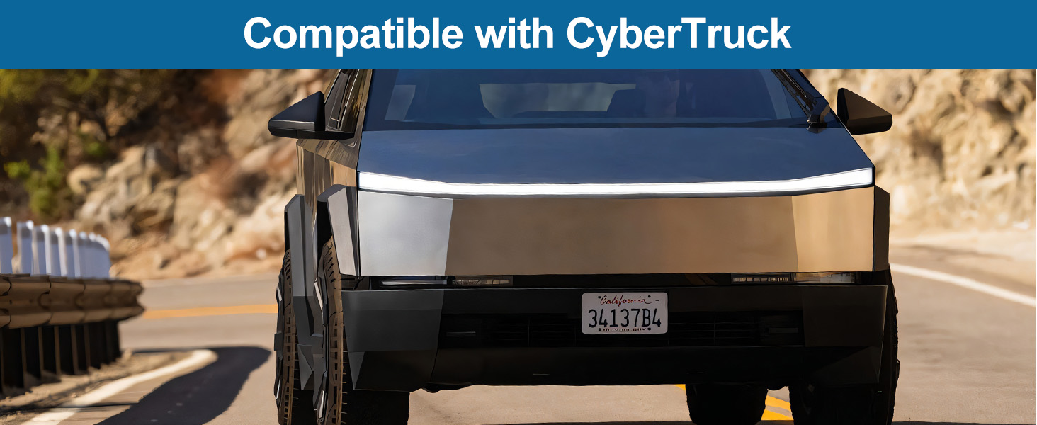 No-Drill Front License Plate Holder for Tesla Cybertruck