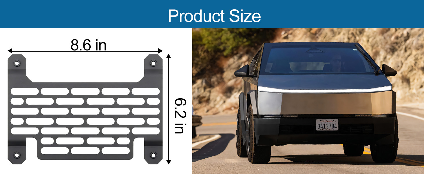 No-Drill Front License Plate Holder for Tesla Cybertruck