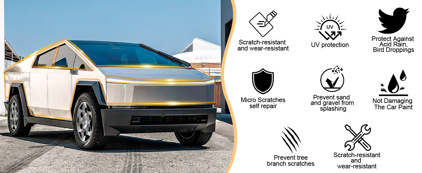 Precut PPF Paint Protection Film Kit for Tesla Cybertruck